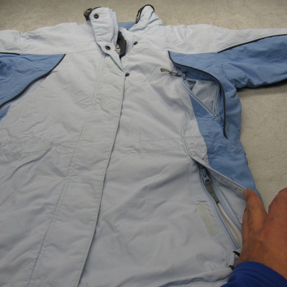 Columbia Jacket Women Large Light Blue Insulated Ski Winter Warm Waterproof Snow - Picture 4 of 13